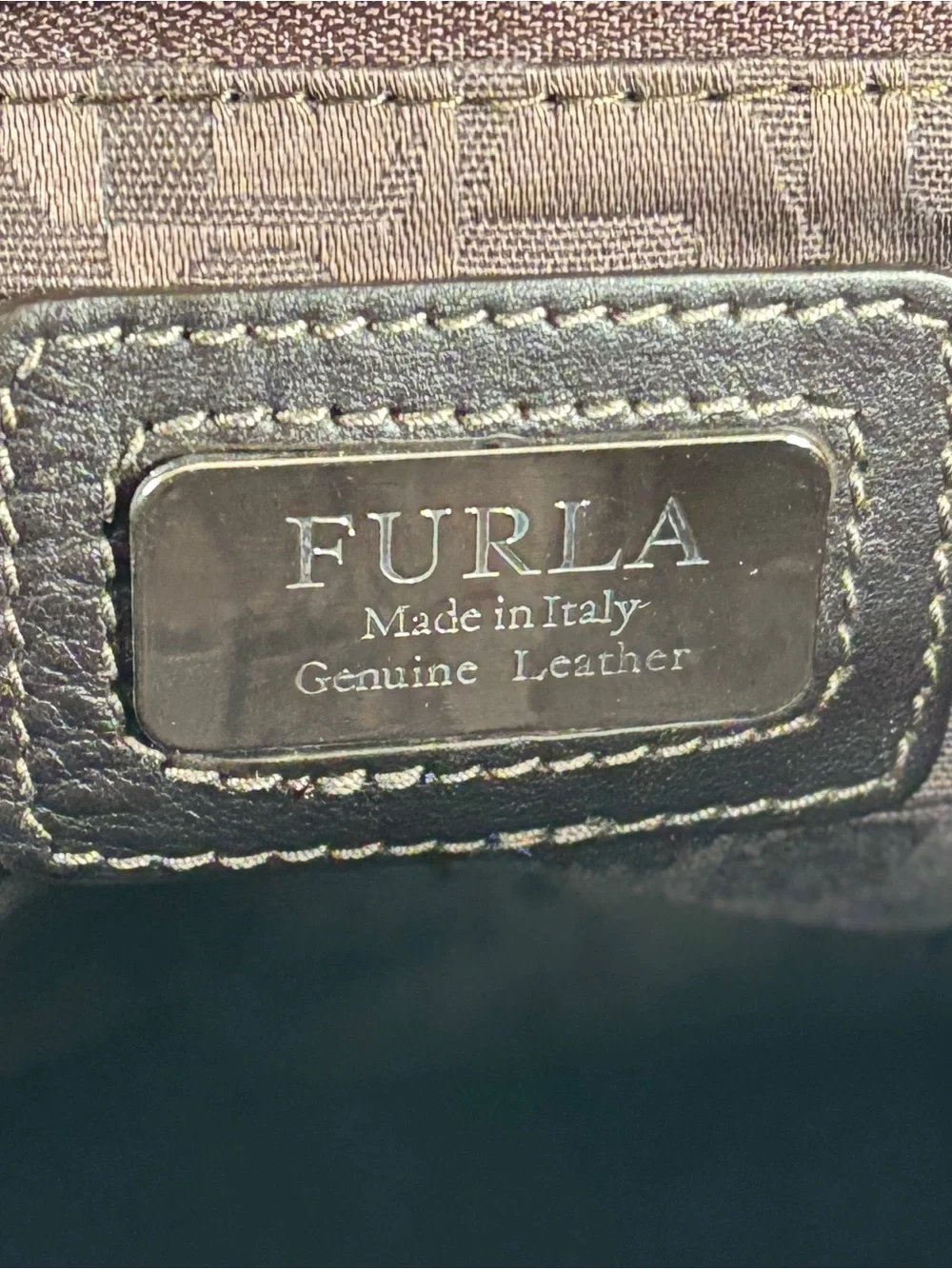 Furla leather brown Woven Tote Bag - top handles Brown